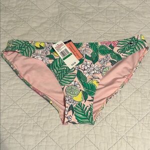 NWT Vineyard Vines Lemon Lime Swimsuit Bottoms Bikini Pink/Green/Yellow/White